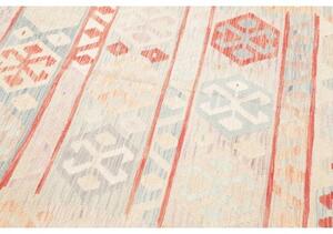 Tappeto Kilim Stilizzato Corallo Beige 174x246 Cm