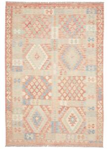 Tappeto Kilim Geometrico Rosa Antico Avorio 171x250 Cm