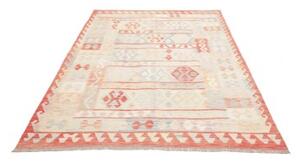 Tappeto Kilim Stilizzato Corallo Beige 174x246 Cm