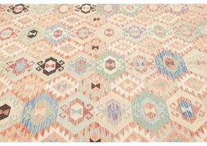 Tappeto Kilim Geometrico Avorio Beige 216x288 Cm