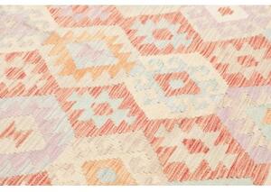 Tappeto Kilim Geometrico Rosa Antico Beige 170x244 Cm