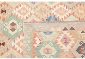 Tappeto Kilim Geometrico Avorio Beige 216x288 Cm