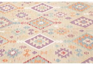 Tappeto Kilim Geometrico Beige Multicolore 204x302 Cm