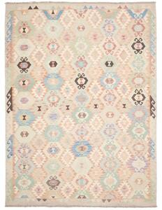 Tappeto Kilim Geometrico Avorio Beige 216x288 Cm