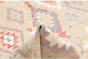 Tappeto Kilim Geometrico Beige Azzurro 178x240 Cm