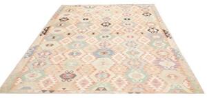 Tappeto Kilim Geometrico Avorio Beige 216x288 Cm