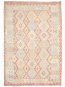 Tappeto Kilim Geometrico Rosa Antico Beige 170x244 Cm