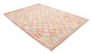 Tappeto Kilim Geometrico Terracotta Beige 183x246 Cm