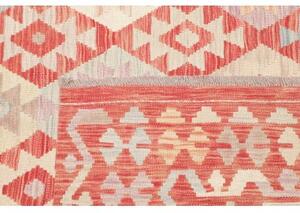 Tappeto Kilim Geometrico Rosso Mattone Avorio 177x236 Cm