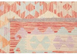 Tappeto Kilim Geometrico Rosa Antico Beige 170x244 Cm