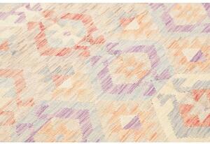 Tappeto Kilim Geometrico Avorio Grigio 154x200 Cm