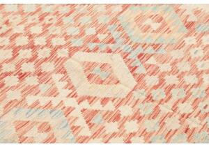 Tappeto Kilim Geometrico Avorio Terracotta 154x192 Cm