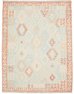 Tappeto Kilim Geometrico Azzurro Beige 153x196 Cm