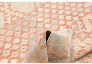 Tappeto Kilim Geometrico Beige Rosso Mattone 148x192 Cm