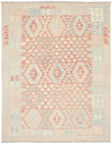 Tappeto Kilim Geometrico Beige Rosso Mattone 148x192 Cm