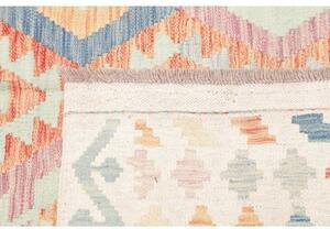 Tappeto Kilim Geometrico Avorio Arancione 157x201 Cm