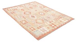 Tappeto Kilim Geometrico Beige Terracotta 149x195 Cm
