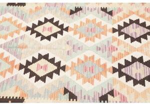 Tappeto Kilim Geometrico Avorio Multicolore 130x181 Cm