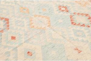 Tappeto Kilim Geometrico Azzurro Beige 153x196 Cm