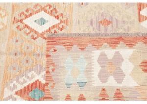 Tappeto Kilim Geometrico Beige Terracotta 149x195 Cm