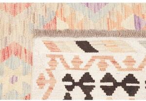 Tappeto Kilim Geometrico Avorio Grigio 154x200 Cm
