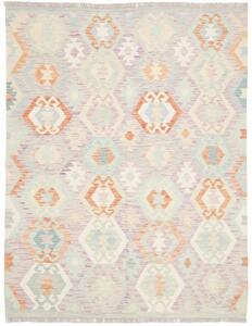 Tappeto Kilim Geometrico Celeste Beige 150x197 Cm