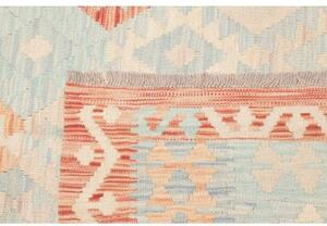 Tappeto Kilim Geometrico Azzurro Beige 153x196 Cm