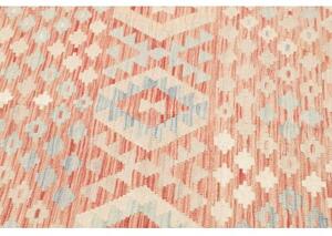 Tappeto Kilim Geometrico Beige Rosso Mattone 148x192 Cm