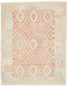 Tappeto Kilim Geometrico Avorio Terracotta 154x192 Cm