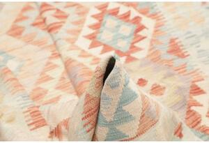 Tappeto Kilim Geometrico Avorio Mattone 124x181 Cm