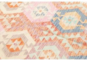 Tappeto Kilim Geometrico Avorio Arancione 157x201 Cm