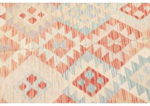 Tappeto Kilim Geometrico Avorio Mattone 124x181 Cm