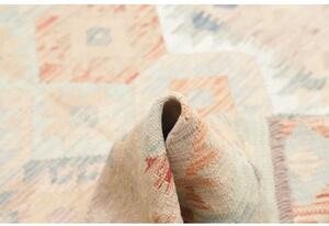 Tappeto Kilim Geometrico Beige Azzurro 122x179 Cm