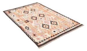 Tappeto Kilim Geometrico Beige Arancione 122x174 Cm