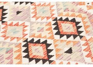 Tappeto Kilim Geometrico Beige Arancione 122x174 Cm