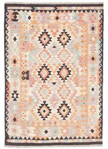 Tappeto Kilim Geometrico Beige Arancione 122x174 Cm