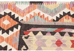 Tappeto Kilim Geometrico Beige Arancione 131x177 Cm