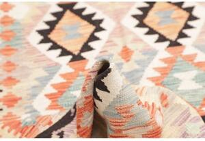 Tappeto Kilim Geometrico Avorio Arancione 119x182 Cm