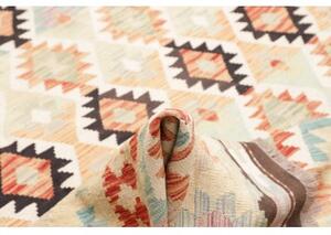 Tappeto Kilim Geometrico Avorio Terracotta 255x304 Cm
