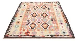 Tappeto Kilim Geometrico Beige Arancione 131x177 Cm