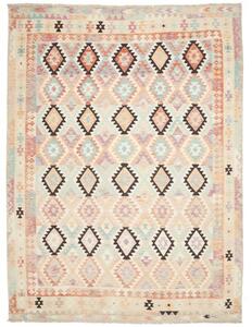Tappeto Kilim Geometrico Beigio Multicolore 260x348 Cm