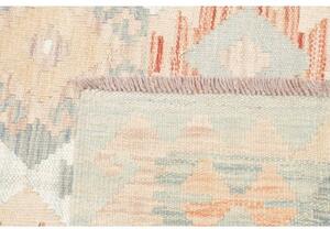 Tappeto Kilim Geometrico Beige Azzurro 122x179 Cm