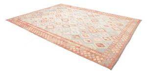 Tappeto Kilim Geometrico Azzurro Chiaro Terracotta 255x345 Cm