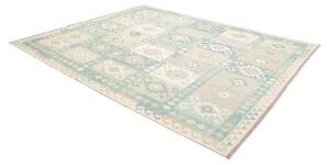 Tappeto Kilim Geometrico Azzurro Avorio 245x306 Cm