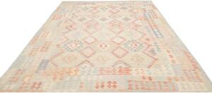 Tappeto Kilim Geometrico Azzurro Beige 250x343 Cm