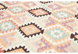 Tappeto Kilim Geometrico Beigio Multicolore 260x348 Cm