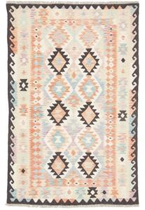 Tappeto Kilim Geometrico Avorio Arancione 119x182 Cm