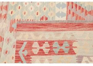 Tappeto Kilim Geometrico Avorio Rosso Mattone 248x350 Cm