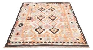 Tappeto Kilim Geometrico Beige Arancione 122x174 Cm