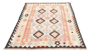 Tappeto Kilim Geometrico Avorio Arancione 119x182 Cm